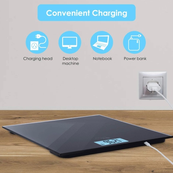 Himaly Digital Body Weight Scale, Rechargeable Step-On, Back Light Display - Picture 6 of 9